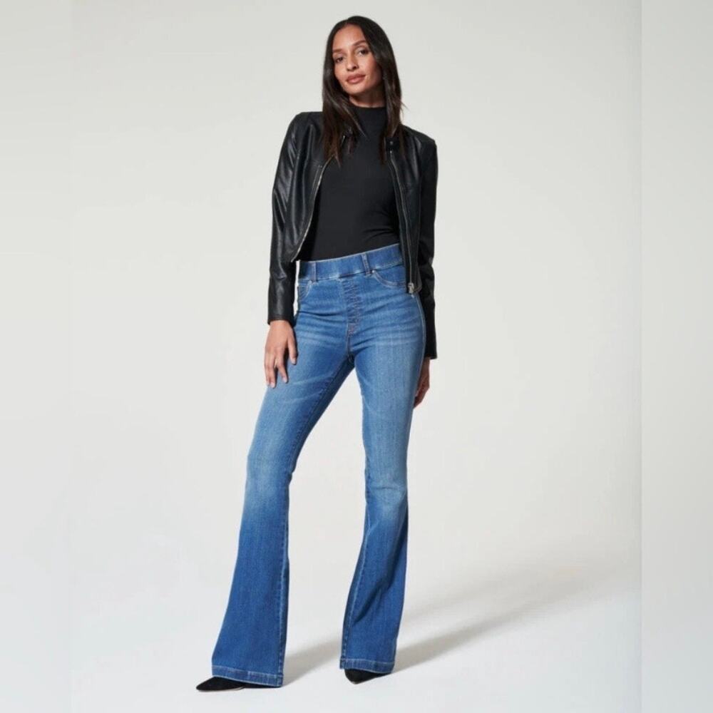 Spanx Vintage Indigo Pull On Flare Jeans Sz.XL